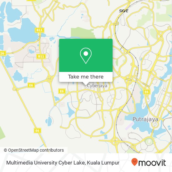 Multimedia University Cyber Lake map