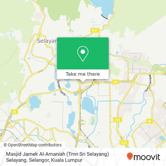 Masjid Jamek Al-Amaniah (Tmn Sri Selayang) Selayang. Selangor map