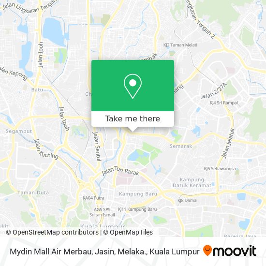 Peta Mydin Mall Air Merbau, Jasin, Melaka.