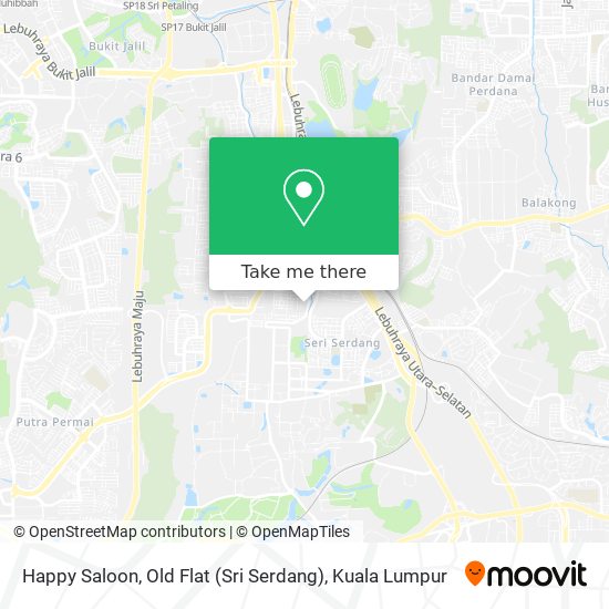 Peta Happy Saloon, Old Flat (Sri Serdang)