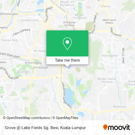 Grove @ Lake Fields Sg. Besi map