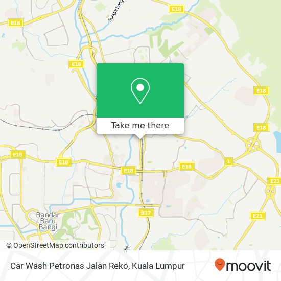 Peta Car Wash Petronas Jalan Reko