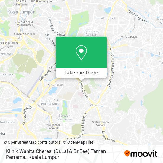 Klinik Wanita Cheras, (Dr.Lai & Dr.Eee) Taman Pertama. map