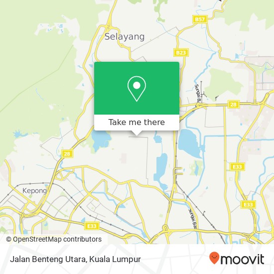 Peta Jalan Benteng Utara