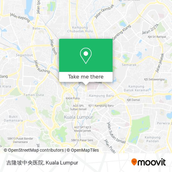 吉隆坡中央医院 map