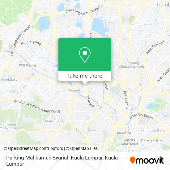 Parking Mahkamah Syariah Kuala Lumpur map