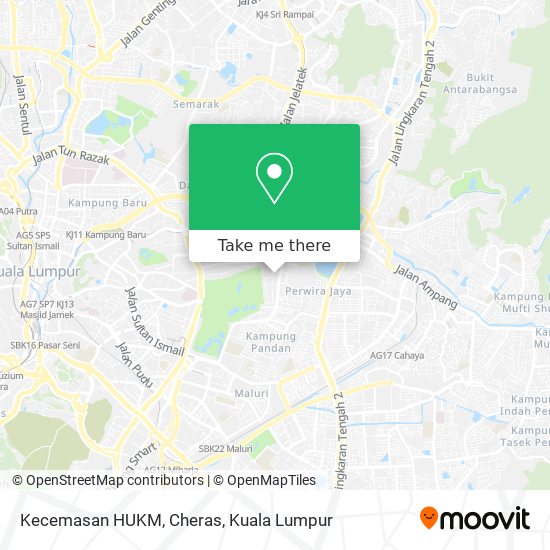 Kecemasan HUKM, Cheras map