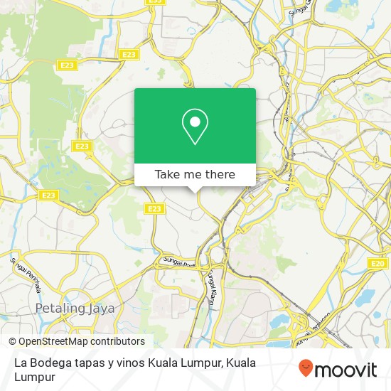 La Bodega tapas y vinos Kuala Lumpur map