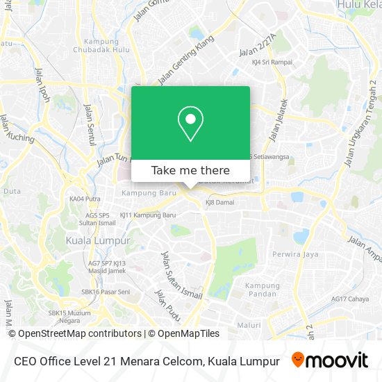 CEO Office Level 21 Menara Celcom map