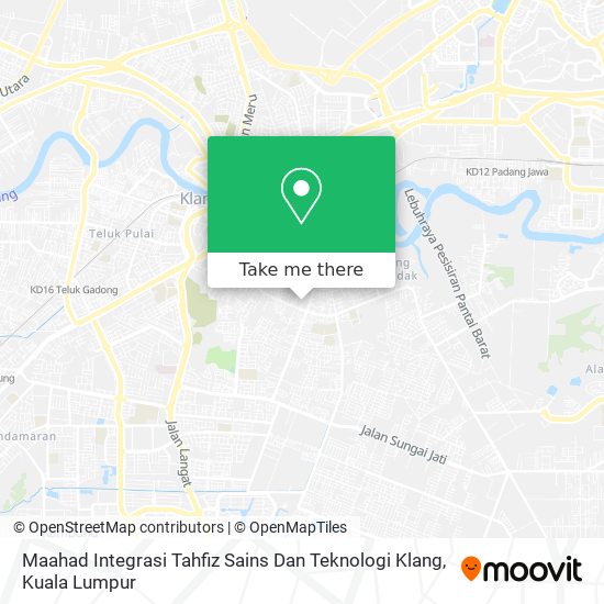 Peta Maahad Integrasi Tahfiz Sains Dan Teknologi Klang