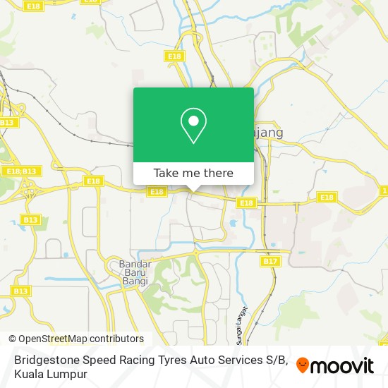 Bridgestone Speed Racing Tyres Auto Services S / B map