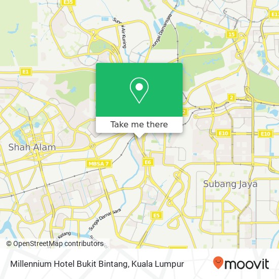 Millennium Hotel Bukit Bintang map