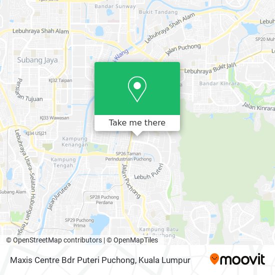 Peta Maxis Centre Bdr Puteri Puchong