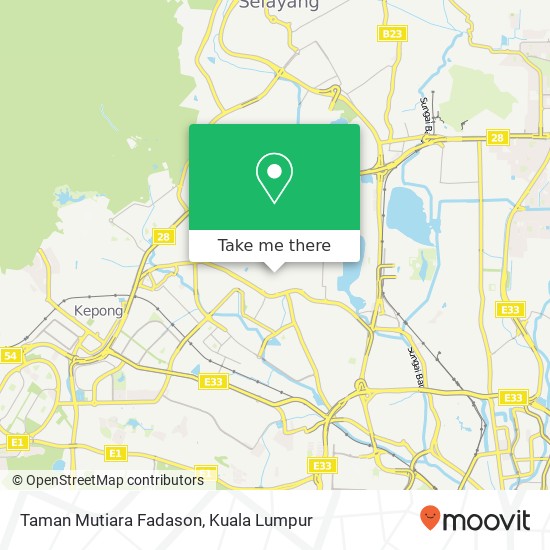 Taman Mutiara Fadason map