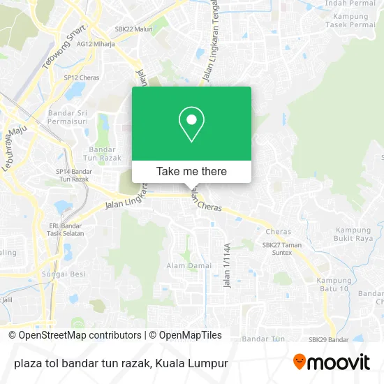 plaza tol bandar tun razak map