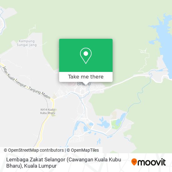 Peta Lembaga Zakat Selangor (Cawangan Kuala Kubu Bharu)