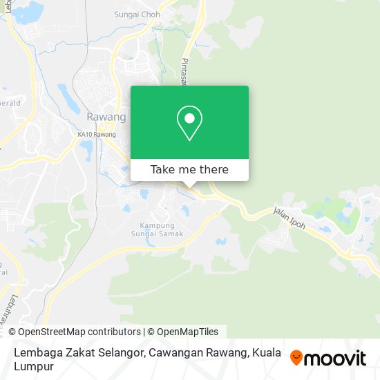 Lembaga Zakat Selangor, Cawangan Rawang map