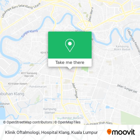 Peta Klinik Oftalmologi, Hospital Klang