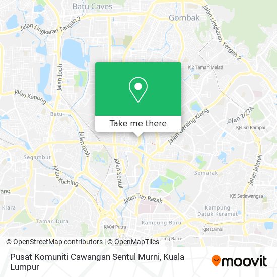Pusat Komuniti Cawangan Sentul Murni map