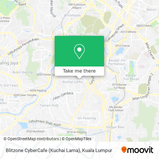 Blitzone CyberCafe (Kuchai Lama) map