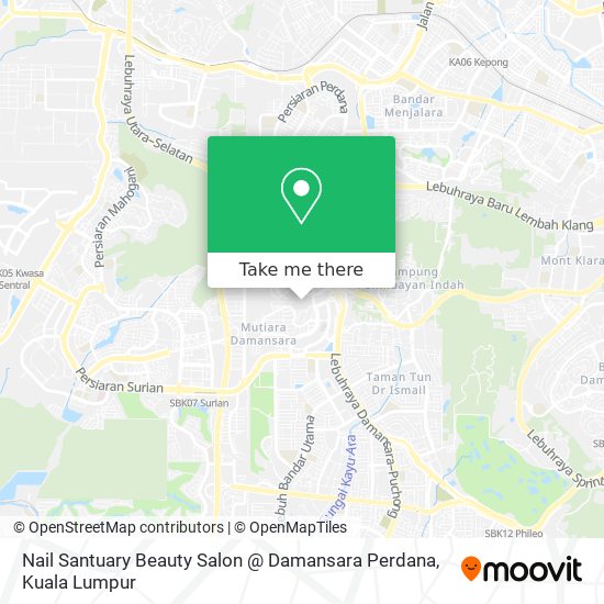 Peta Nail Santuary Beauty Salon @ Damansara Perdana