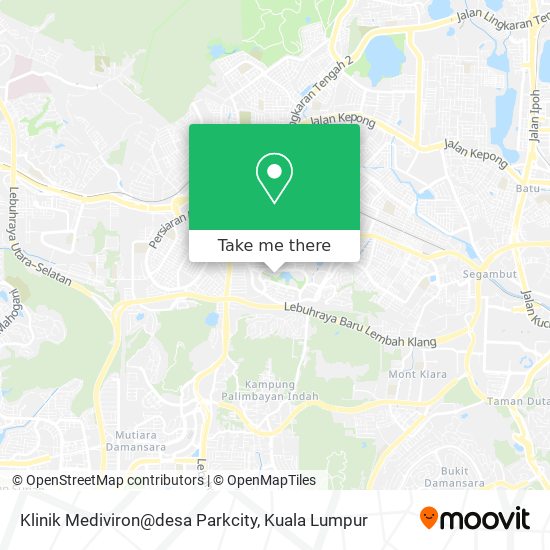 Klinik Mediviron@desa Parkcity map