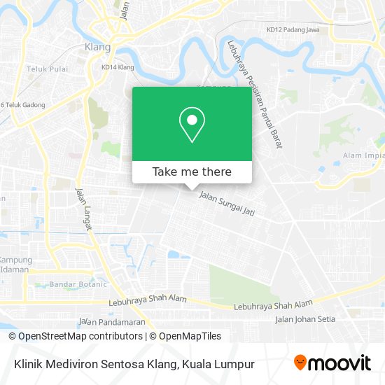 Peta Klinik Mediviron Sentosa Klang
