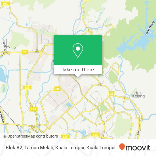 Peta Blok A2, Taman Melati, Kuala Lumpur