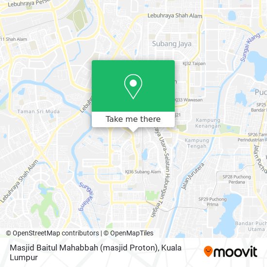 Masjid Baitul Mahabbah (masjid Proton) map
