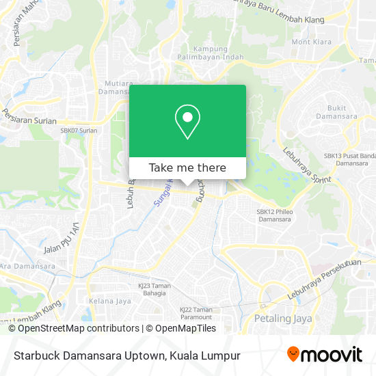 Starbuck Damansara Uptown map