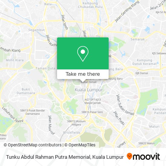 Tunku Abdul Rahman Putra Memorial map