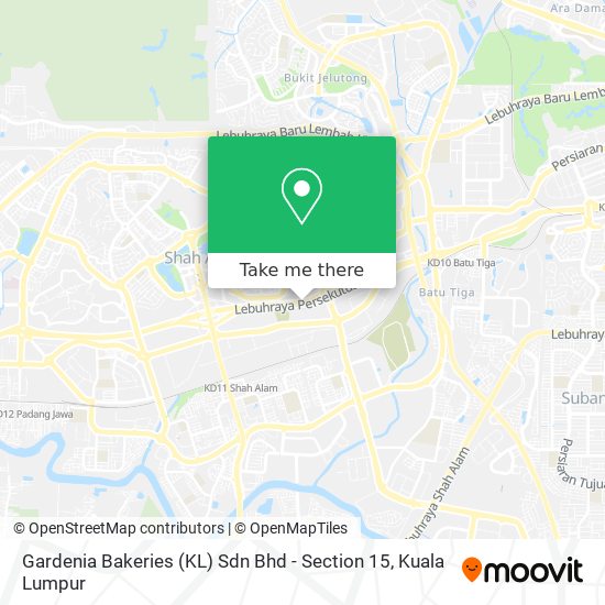 Gardenia Bakeries (KL) Sdn Bhd - Section 15 map