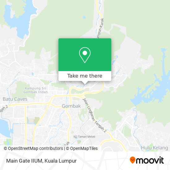 Main Gate IIUM map