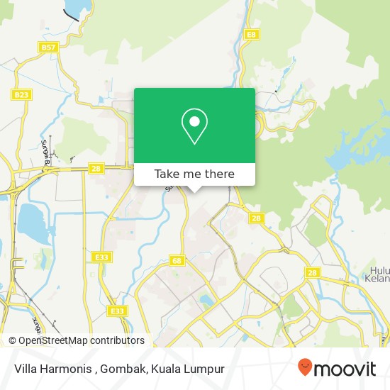 Peta Villa Harmonis , Gombak
