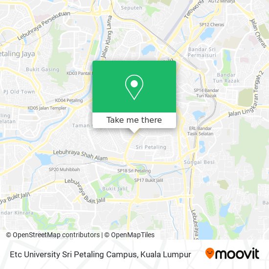 Etc University Sri Petaling Campus map