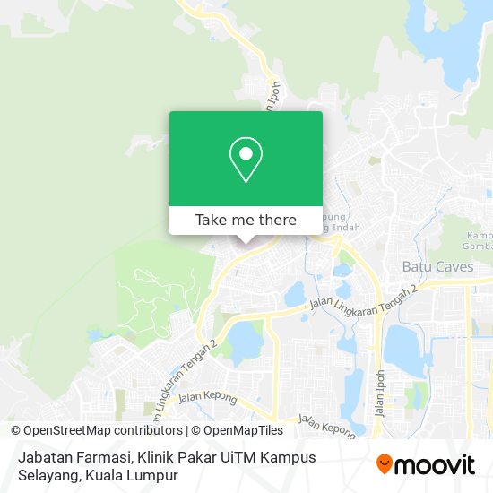 Jabatan Farmasi, Klinik Pakar UiTM Kampus Selayang map