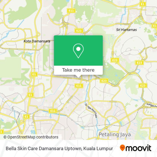 Bella Skin Care Damansara Uptown map