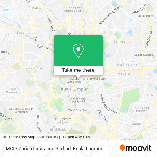 Peta MCIS Zurich Insurance Berhad