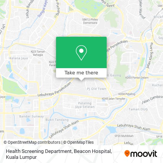 Health Screening Department, Beacon Hospital map