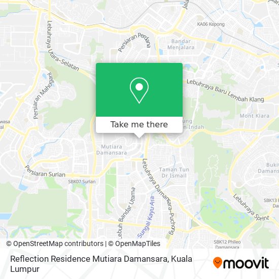 Peta Reflection Residence Mutiara Damansara