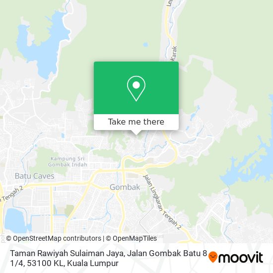 Peta Taman Rawiyah Sulaiman Jaya, Jalan Gombak Batu 8 1 / 4, 53100 KL