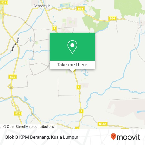 Peta Blok B KPM Beranang