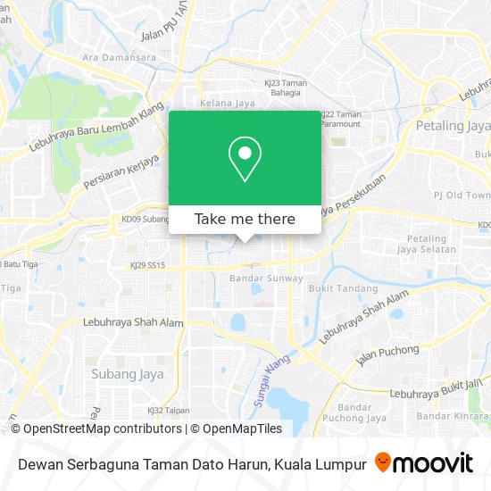 Peta Dewan Serbaguna Taman Dato Harun