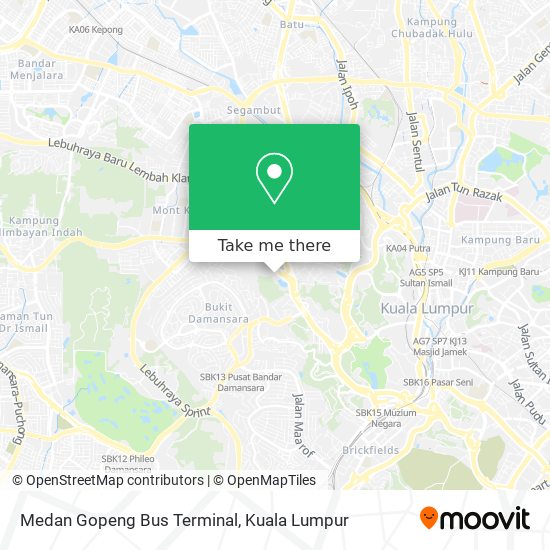 Medan Gopeng Bus Terminal map