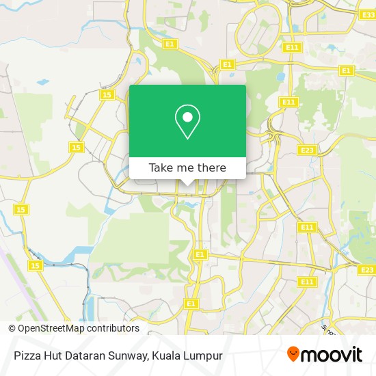 Pizza Hut Dataran Sunway map