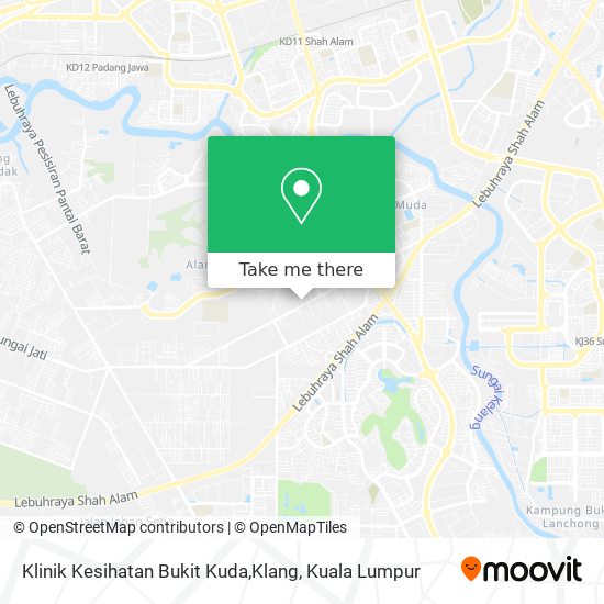 Klinik Kesihatan Bukit Kuda,Klang map