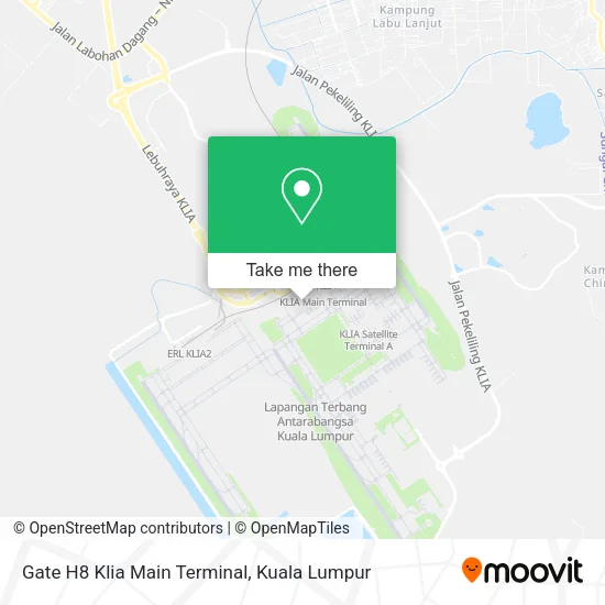 Gate H8 Klia Main Terminal map