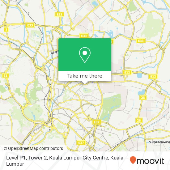 Level P1, Tower 2, Kuala Lumpur City Centre map