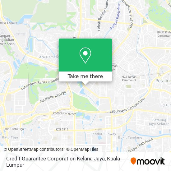 Peta Credit Guarantee Corporation Kelana Jaya