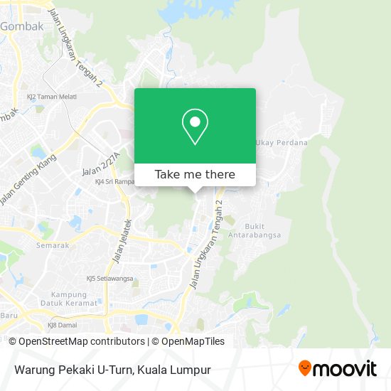 Warung Pekaki U-Turn map